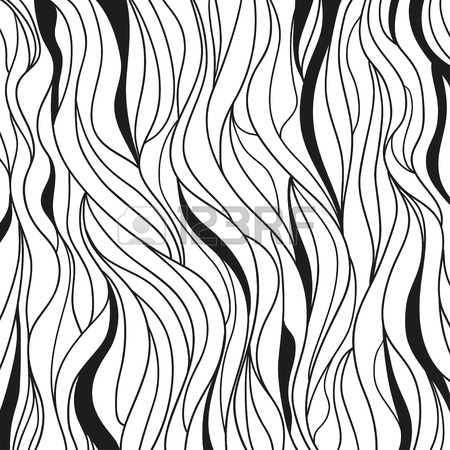 450x450 Monochrome Wave Pattern. Background. Hand Drawn Lines. Hair