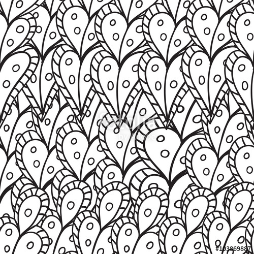 500x500 Seamless Wave Hand Drawn Pattern, Waves Background (Seamlessly