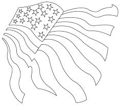 235x214 Waving American Flag Stencil