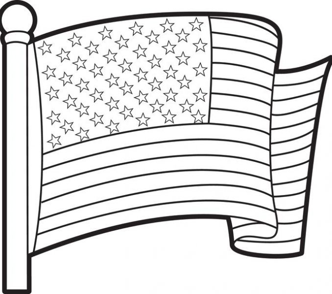 678x600 Epic American Flag Coloring Sheets 70 For Your Download Coloring