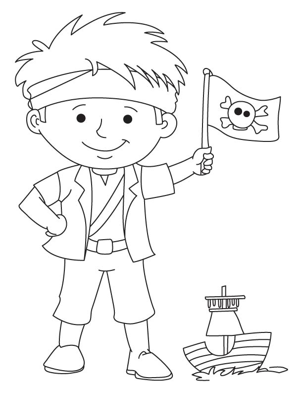 612x792 Pirate Flag Coloring Pages
