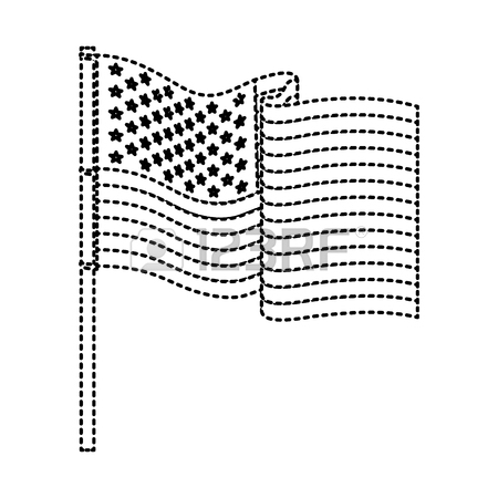 450x450 United States Flag Waving In Watercolor Silhouette Vector