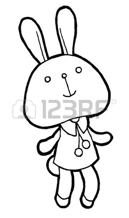 266x450 Cute Rabbit Vector Watercolor Hand Drawing Sketch Illustration
