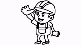 320x180 Strawberry Cartoon Character Waving Hand. Animation Motion