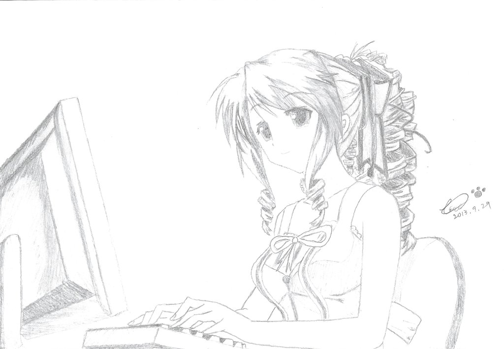 1024x709 Anime Girl Curly Hair By Xxcocofishxx