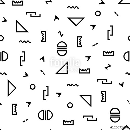 500x500 Geometric Vector Pattern With Blacknd White. Form Triangle,