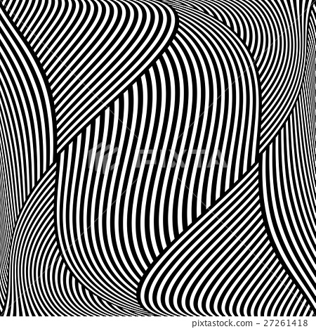 450x468 Op Art Wavy Lines Pattern.
