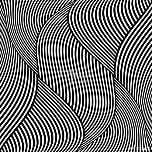 500x500 Op Art Wavy Lines Pattern. Stock Image And Royalty Free Vector