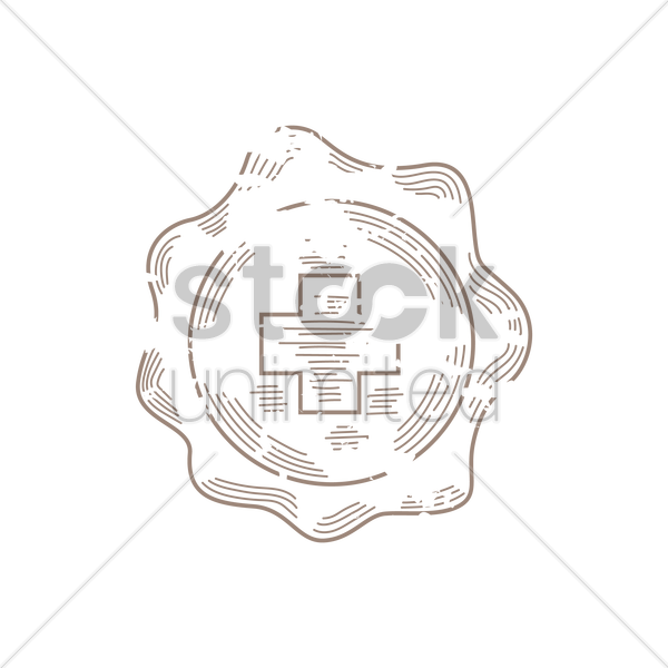 600x600 Wax Seal Vector Image