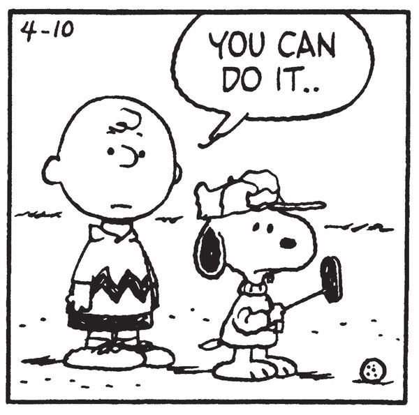 600x595 You Can Do It Snoopy