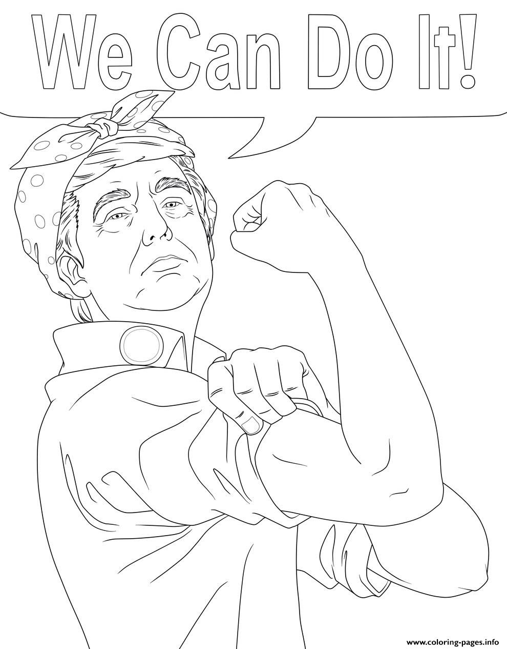 990x1265 Donald Trump We Can Do It Coloring Pages Printable