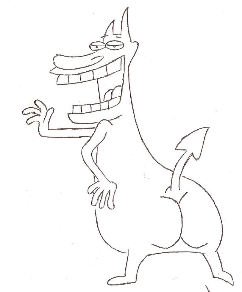 813x982 The Red Guy From I Am Weasel By Chaos Toon