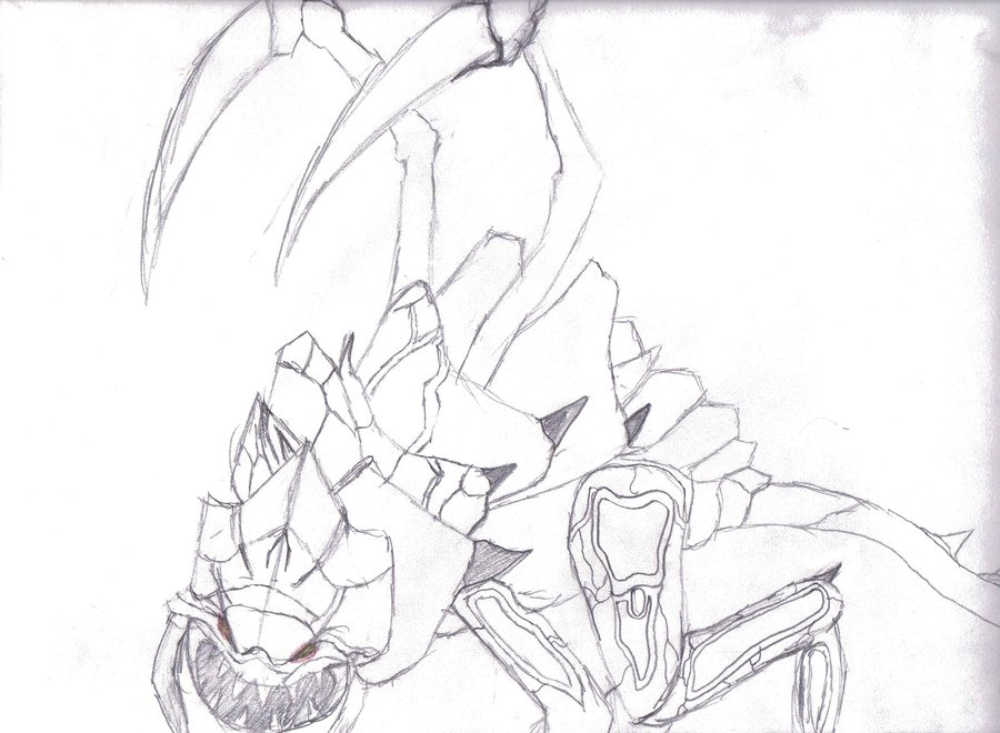 900x660 Zergling Drawing By Weasel Of Death