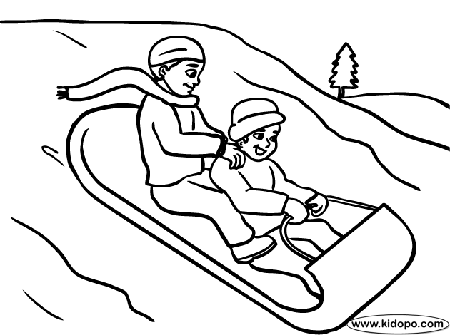 630x470 Kids Cold Weather Coloring Page