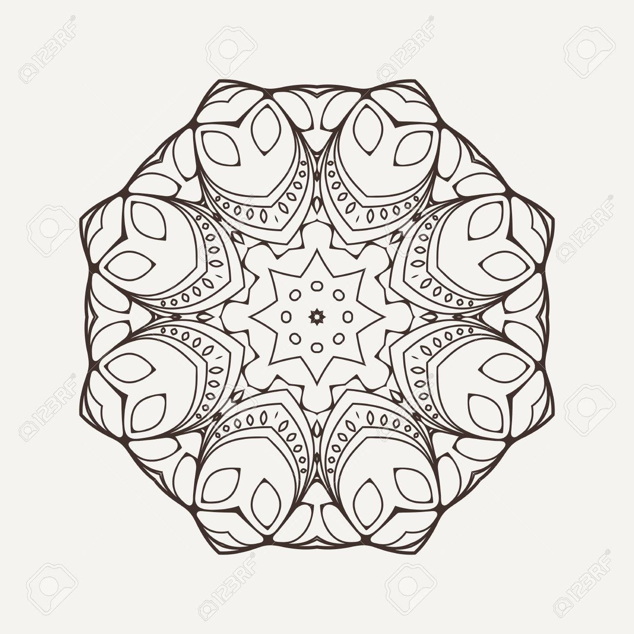 1300x1300 Vector Mandala. Mehndi Lace Tattoo. Oriental Weave. The Circular