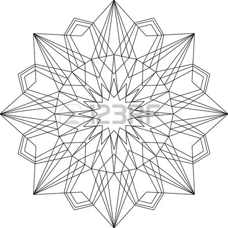 450x450 Outline Flourish Ornament. Web Design Element Isolated On White