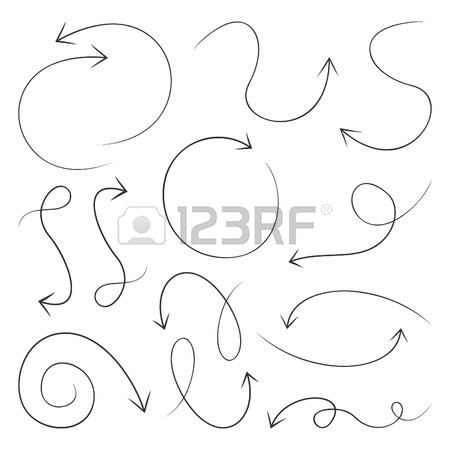 450x450 Set Of Arrows Of Sketches For Web Design A Vector Illustration