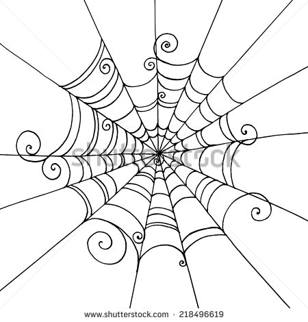 450x470 Stock Vector Spider Web Hand Drawn On Isolated White Background