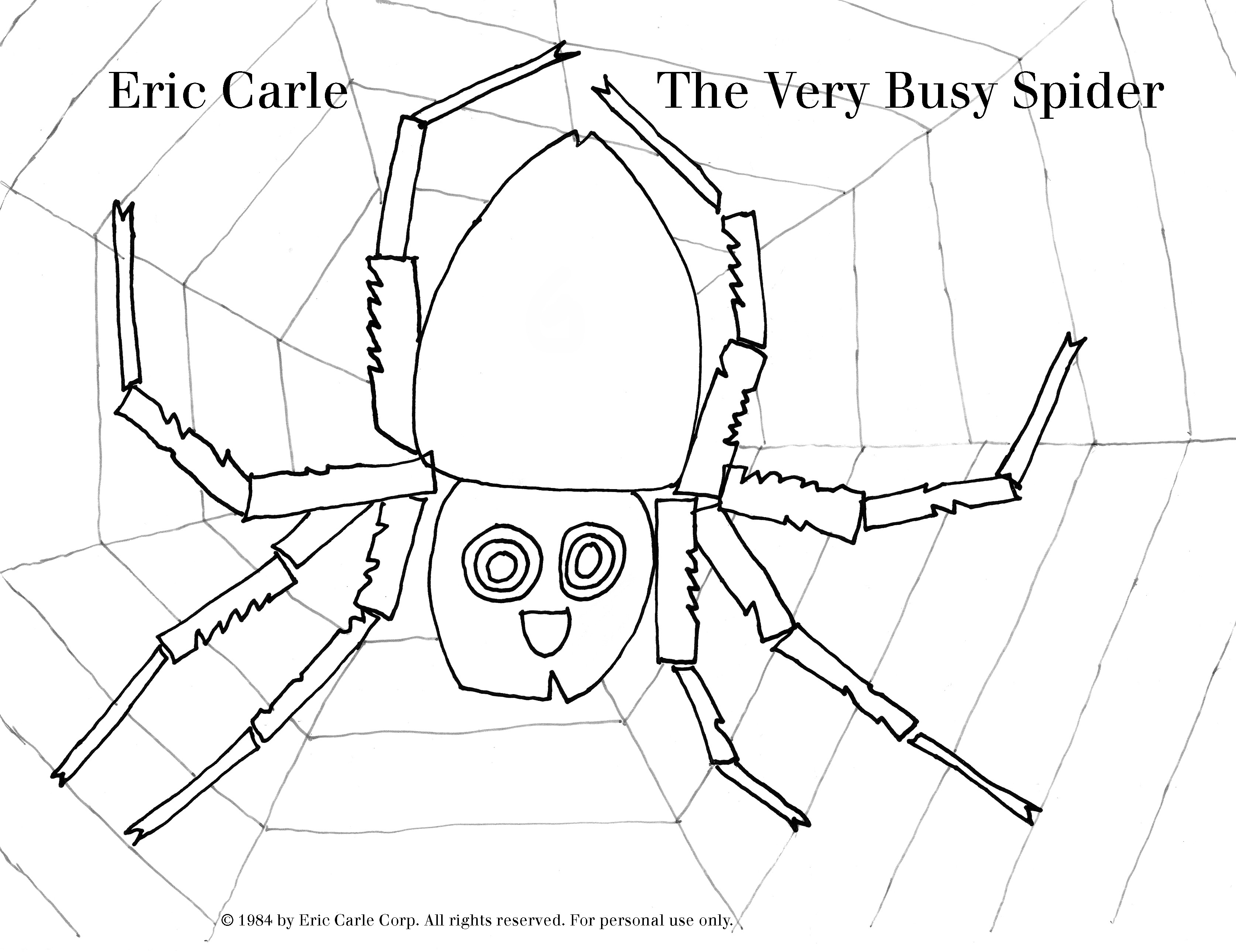 3348x2581 Spider Web Coloring Pages Unique The Ficial Eric Carle Web Site