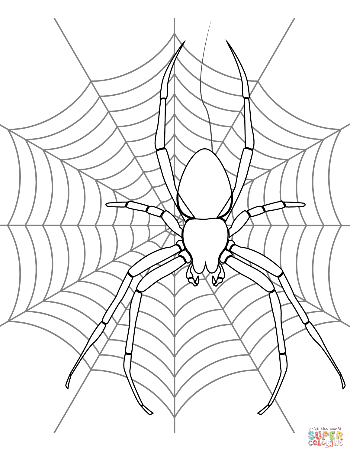 1159x1500 Spider On Its Web Coloring Page Free Printable Coloring Pages