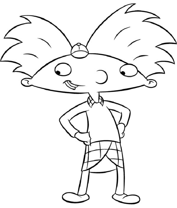 600x703 Nickelodeon Coloring Pages Web Art Gallery Hey Arnold Coloring