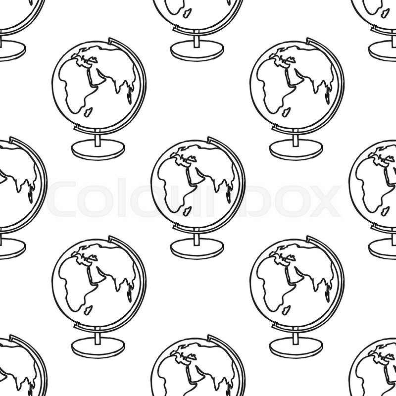 800x800 Back To School Doodle Seamless Pattern. Line Art Sketchy Cartoon