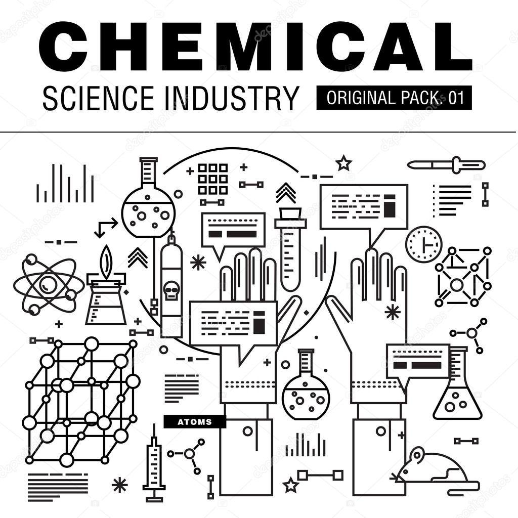 1024x1024 Modern Chemical Science Industry. Thin Line Icons Set Biology