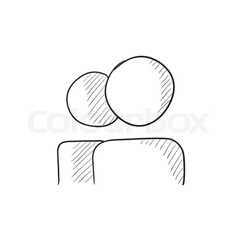 800x800 People Vector Sketch Icon Isolated On Background. Hand Drawn