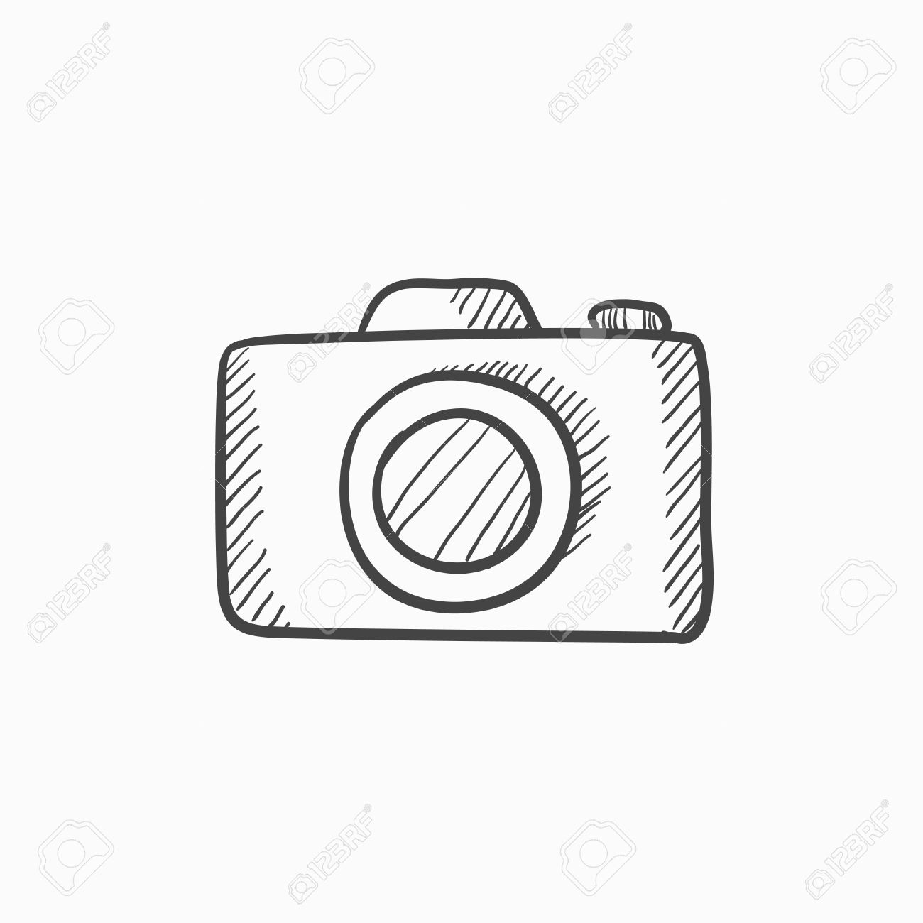 1300x1300 Camera Vector Sketch Icon Isolated On Background. Hand Drawn