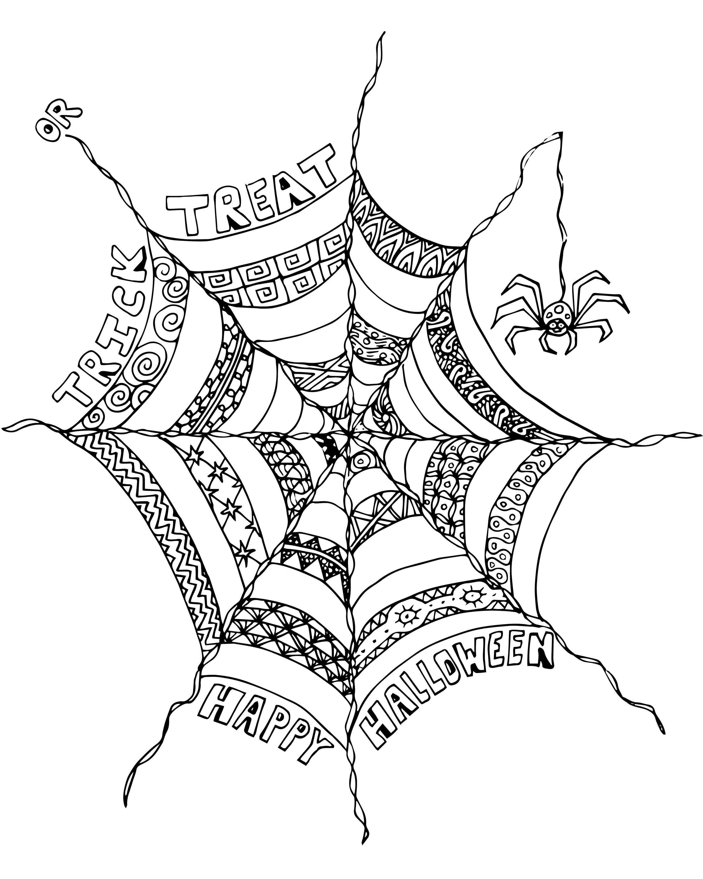 2400x3000 Spider Web Coloring Pages 2 Drawing