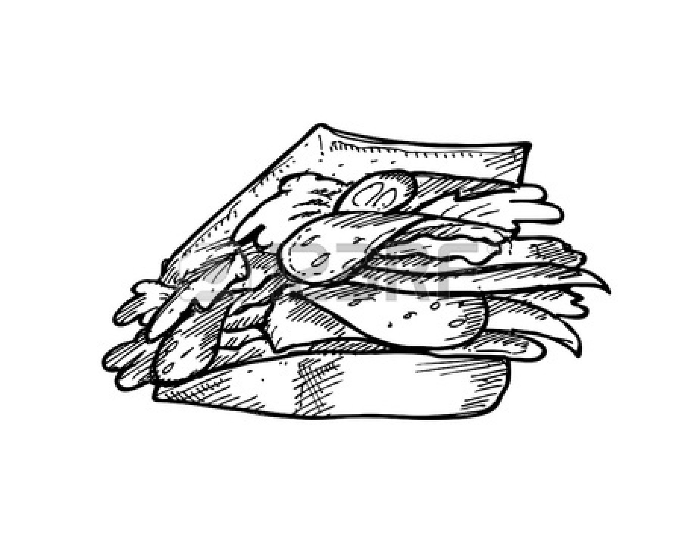 1350x1074 Cute Sandwich Drawing Clipart Panda