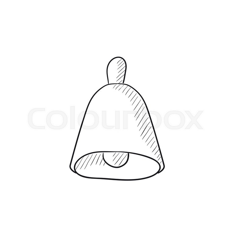800x800 Wedding Bell Vector Sketch Icon Isolated On Background. Hand Drawn