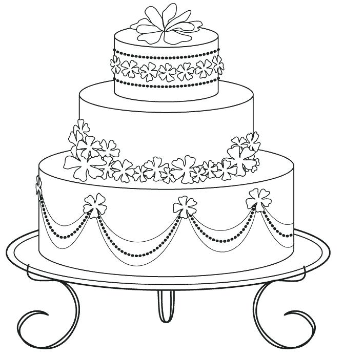 671x699 Cake Coloring Picture Cake Coloring Page Cupcake Coloring Pictures