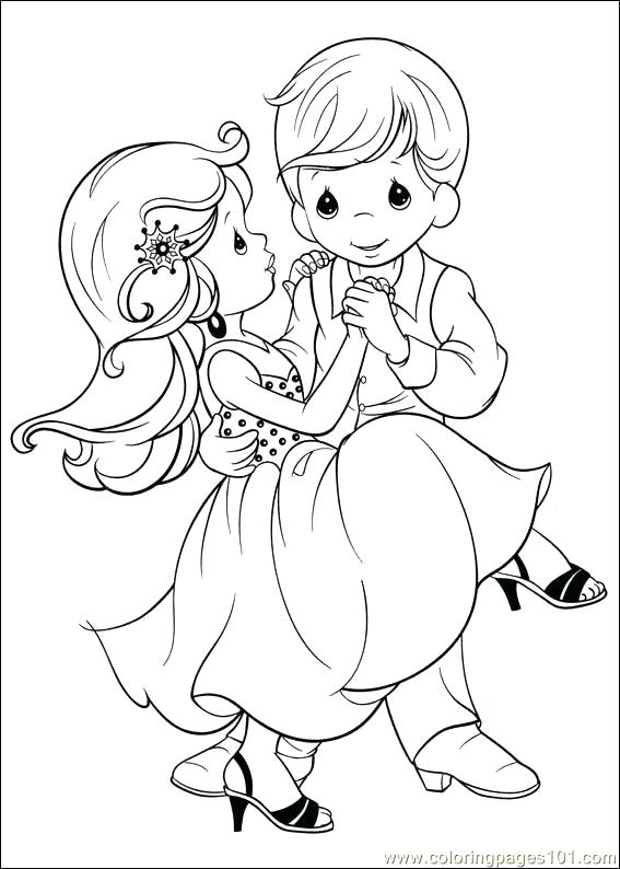 567x794 Jack And Jill Coloring Page Precious Moments Wedding Coloring