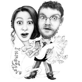 270x270 Wedding Gifts For Bride And Groom Couple Caricatures And Family