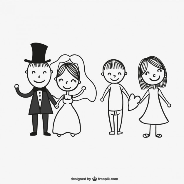 626x626 Wedding Couples Drawing Vector Free Download