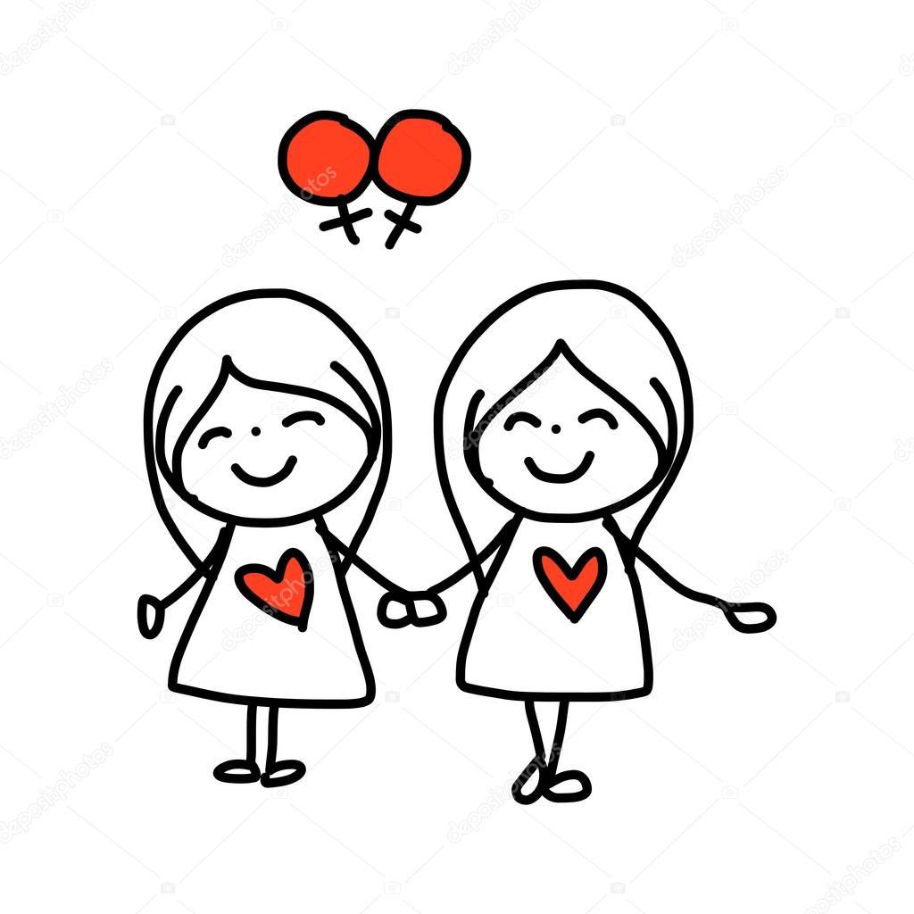 1024x1024 Cartoon Same Sex Couple Wedding Stock Vector Atthameeni