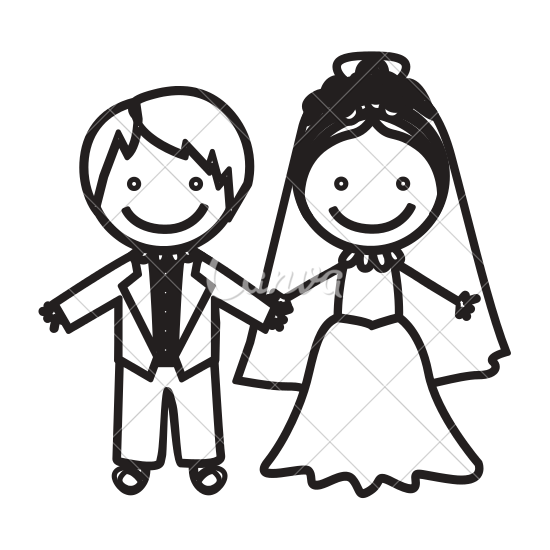 550x550 Sketch Silhouette Married Couple Icon
