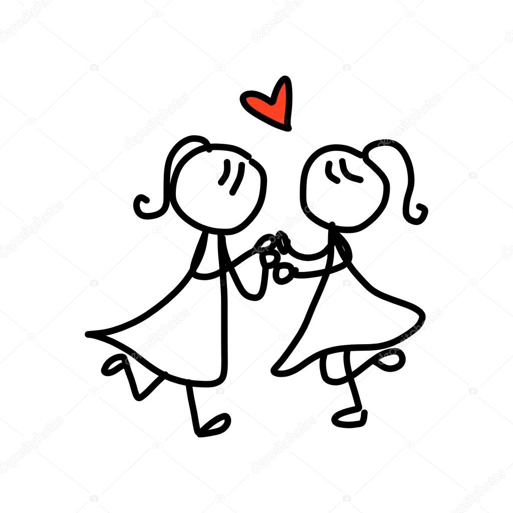 1024x1024 Cartoon Same Sex Couple Wedding Stock Vector Atthameeni