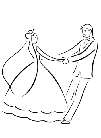 352x480 Wedding First Dance Coloring Page Free Printable Coloring Pages