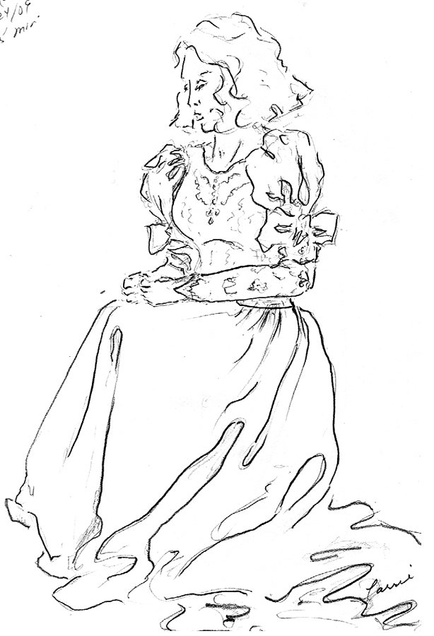 614x900 Life Drawing Pencil Sketches Of Woman In A Wedding Dress