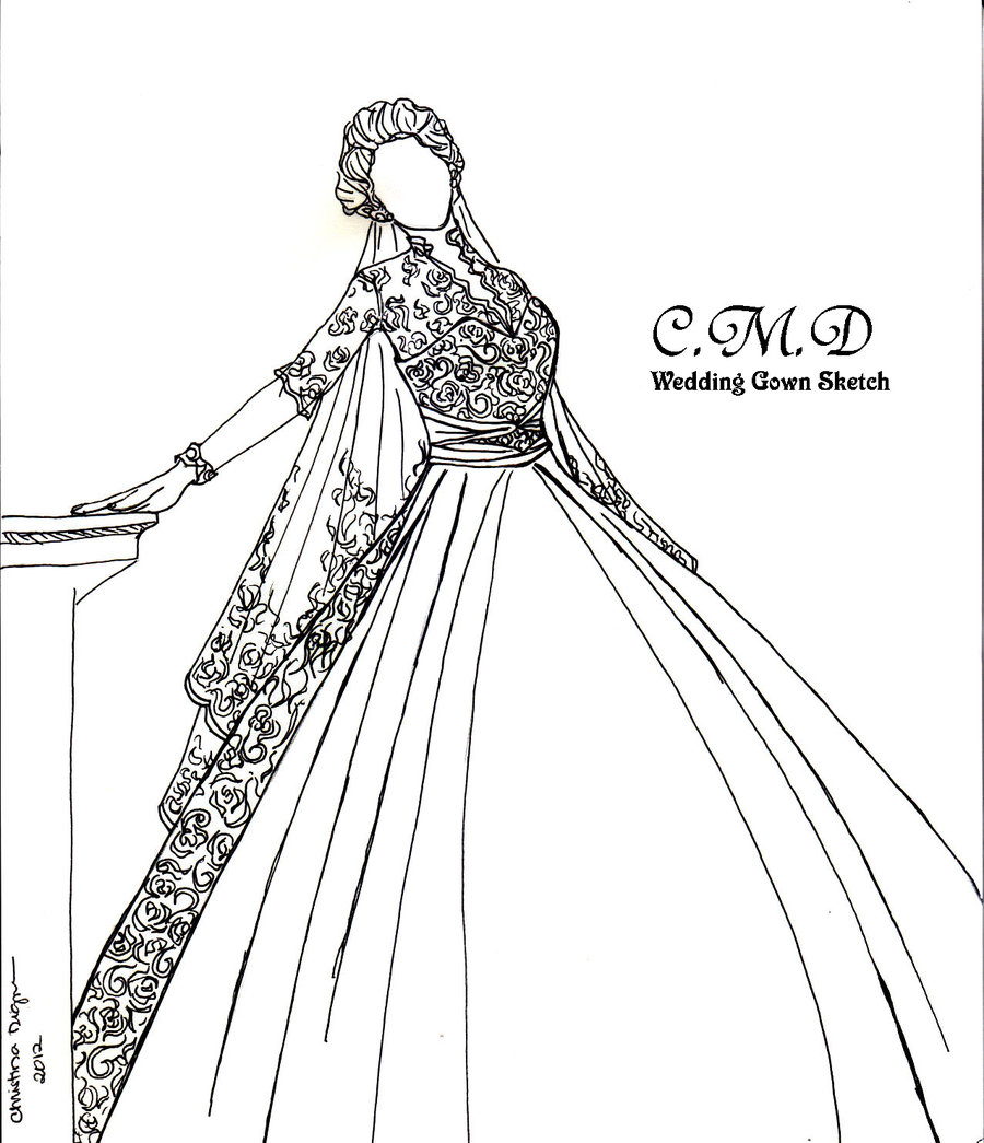 900x1045 My Wedding Gown Sketch Collection By Tinjosh