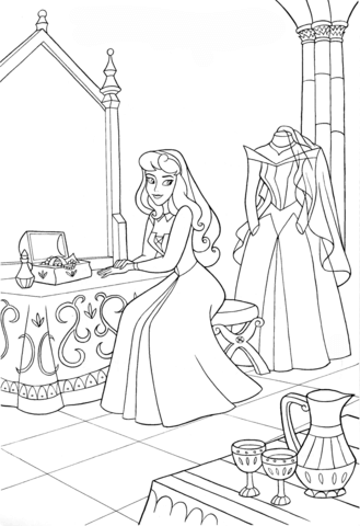 329x480 Aurora's Wedding Day Coloring Page Free Printable Coloring Pages
