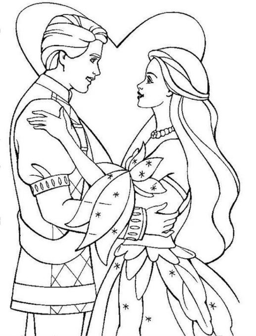 518x679 Prince And Princess Royal Wedding Disney Coloring Pages