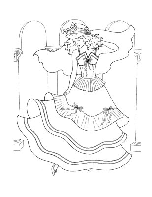 309x400 The Wedding Dresses Princess Coloring Sheet To Print Cartoon