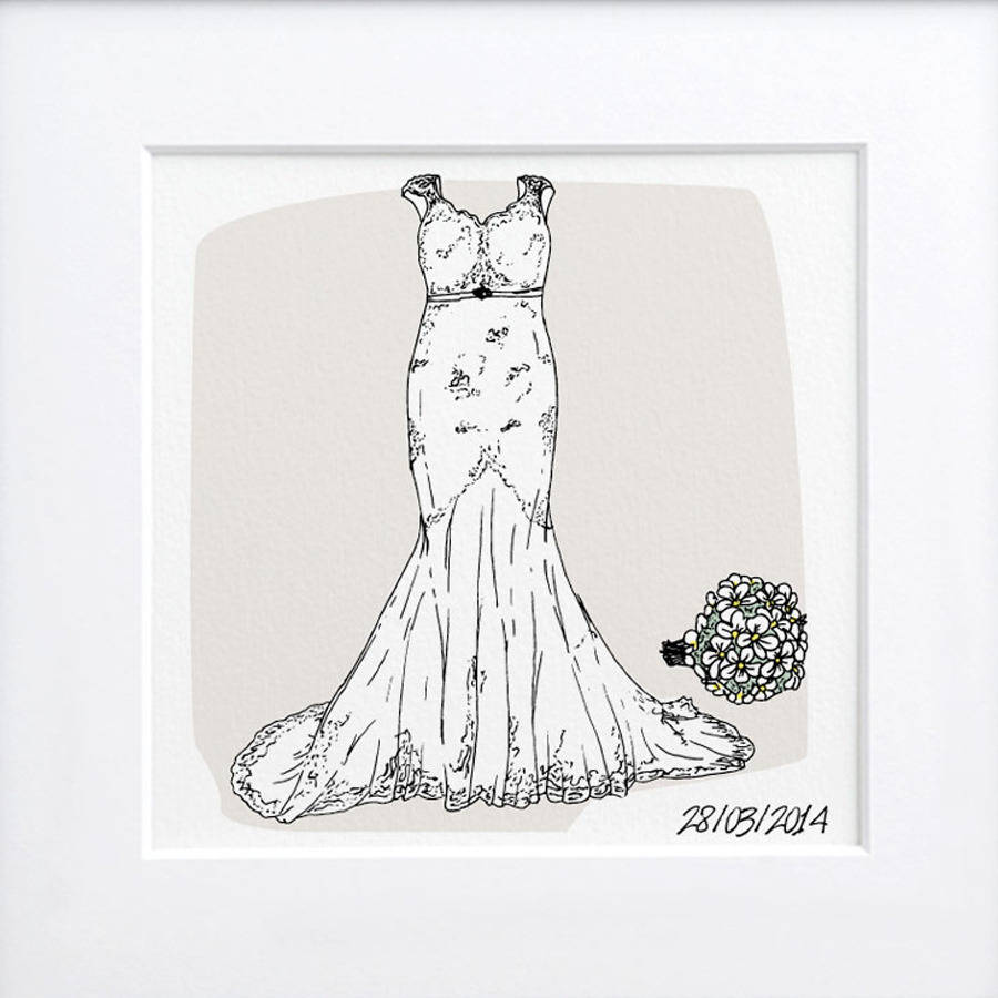 900x900 Personalised Wedding Illustration By Letterfest