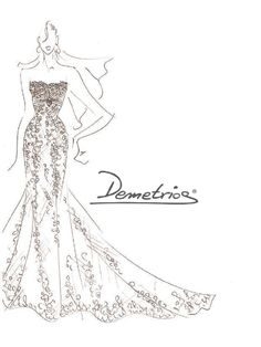236x314 Lace Wedding Dress Drawing Top