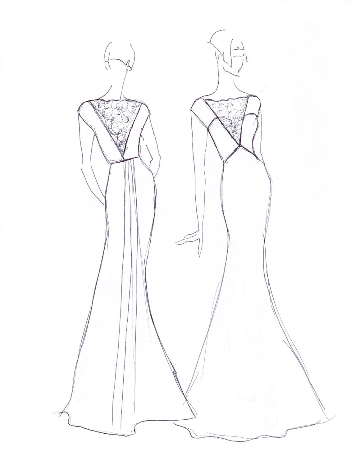 1130x1454 50s Wedding Dresses Drawing Dress Images
