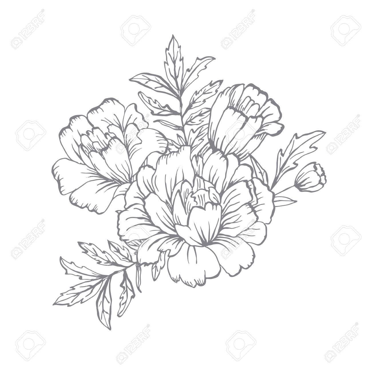 Wedding Flowers Drawing at GetDrawings | Free download