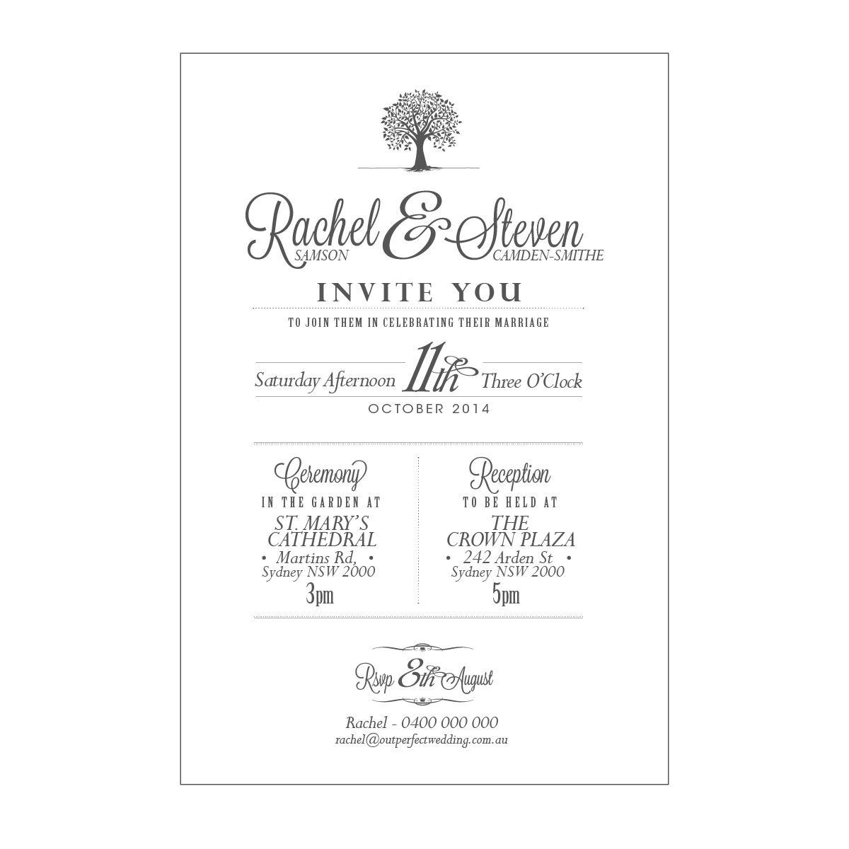 1200x1200 Timber Wedding Invitations 4x6